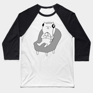 Music Lover Cat Baseball T-Shirt